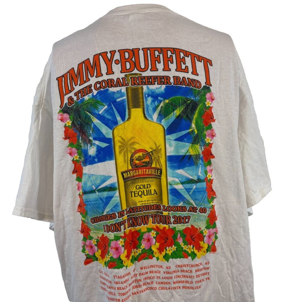 Jimmy Buffett I Dont Know Tour T Shirt Mens Size 2XL Coral Reefer Band 2017